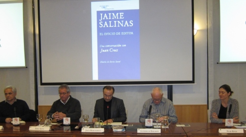 Juan Cruz, Enric Satué, Jesús Marchamalo, Gudbergur Bergsson, Pilar Reyes.
